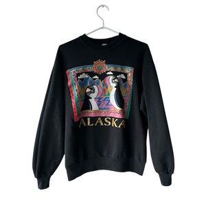 Vintage Tourist Alaska Print Crewneck Size L